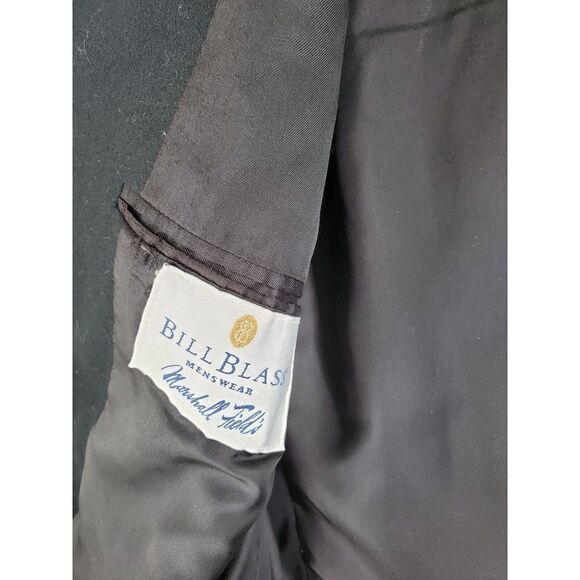 Bill Blass Cashmere Jacket Mens 42 R Black Sport Coat Blazer 3-Button USA Made - Picture 7 of 14